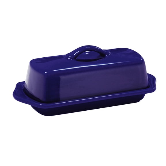 Chantal Cobalt Blue Ceramic 8.5 Inch Full Size Butter Dish