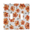 thumbnail image 2 of Dailycode Light Switch Plate Covers 3 Gang Wall Plate Plastics Outlet Covers for Kitchen Home Office Decor Orange Flowers, 2 of 8