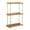 Gold, variant on Kate and Laurel Dominic Modern Metal Bathroom Shelf, 20 x 7 x 30, Dark Gold, Sleek Glam 3-Tier Floating Shelves for Wall Decor, Display, and Over Toilet Storage