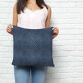 thumbnail image 3 of Throw Pillow Covers 24x24 Inch, Animal Print Decorative Pillow Cases for Couch Sofa Bed, Retro Minimalist Animal Leather Navy Blue Cotton Linen Square Home Decor Pillowcases with Hidden Zipper, 3 of 7