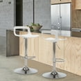 thumbnail image 3 of Swivel Bar Stool Adjustable-Height Barstools Modern White Bar Chair，Set of 2, 3 of 9