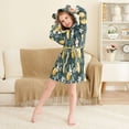 thumbnail image 3 of FORMRS Kids Bathrobe Unisex Hooded Robe Toddler Pajamas Sleepwear, Size 10-12T, Floral Lemons, 3 of 7
