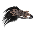 thumbnail image 1 of de Década de 1920 con Negra para Accesorio para Cabello 44 Cm / 17.32 Pulgadas perfecl Mujeres Flapper Headband, 1 of 8