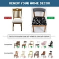 thumbnail image 6 of Chair Covers Seat Covers for Dining Room Chair Seat Covers 4PCS Removable Washable Upholstered Chair Seat Cushion Slipcovers Chair Protector with Elastic Bottom for Dining Room,Office, 6 of 6