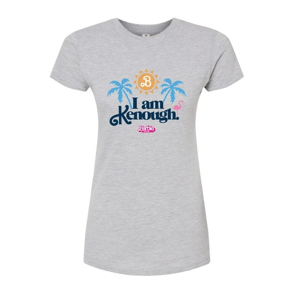 Barbie The Movie - I Am Kenough Palm Trees - Juniors Fitted Graphic T-Shirt