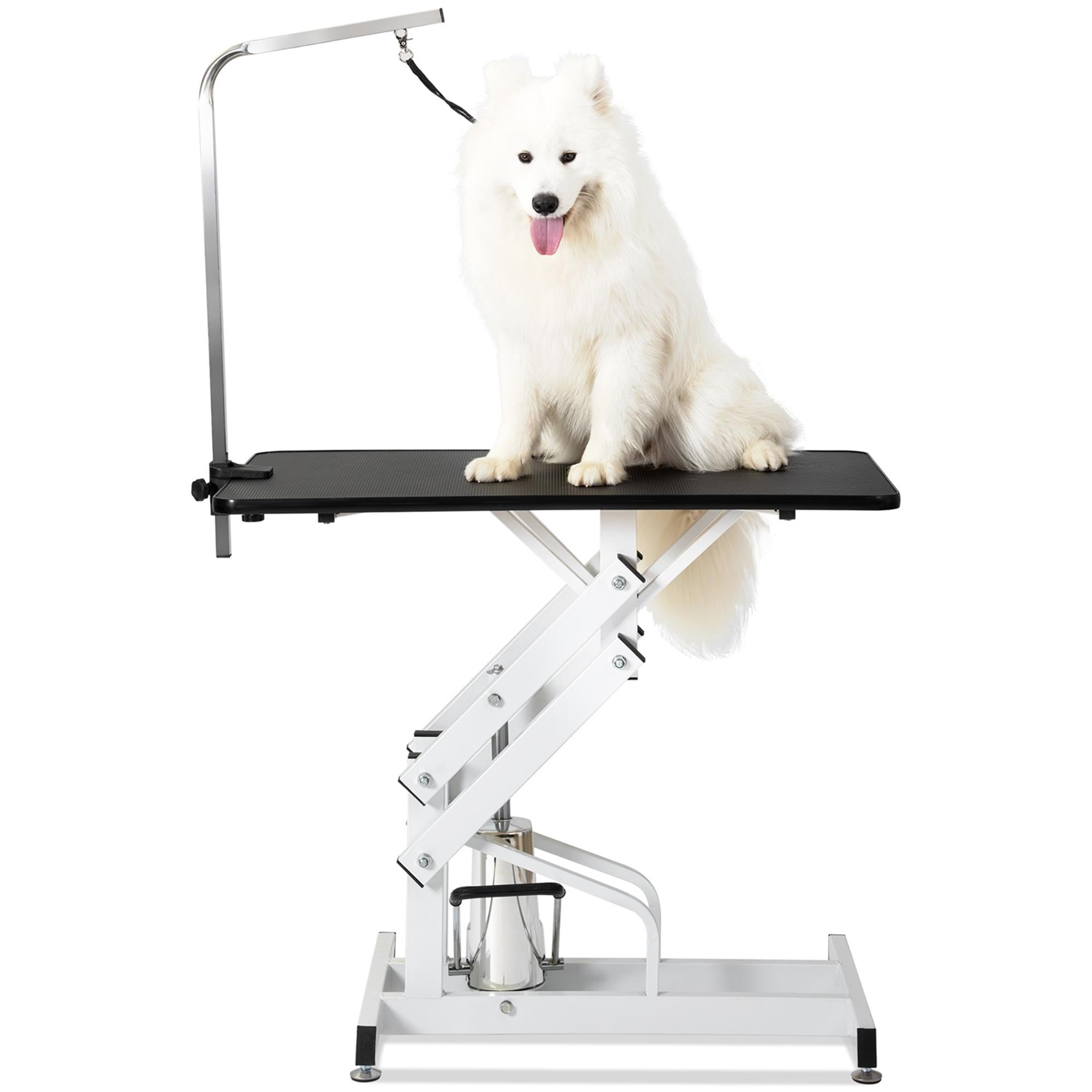 Pefilos 42" Pet Grooming Table for Dogs Cats GT-101 Adjustable Heavy Type Hydraulic Grooming Table with Adjustable Arm, Black Pefilos 42" Pet Grooming Table for Dogs Cats GT-101 Adjustable Heavy Type Hydraulic Grooming Table with Adjustable Arm, Black
