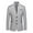 Gray, variant on Mens Blazer Jacket Slim Fit Solid Color Formal Blazer Suit Jacket Red L