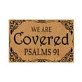 thumbnail image 2 of Welcome Pad Door Outdoor Entrance We Are Covered Psalms 91 Door Pad Non- Rubber Mat For Family Indoor Farmhouse Fun Kitchen Carpet Courtyard Full Brown, 2 of 7