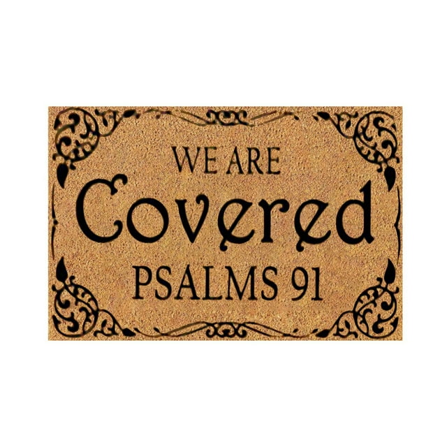 Alphabet Welcome Mat for Home Entry Absorbent Durable Indoor and Outdoor Use Non Floor Rug