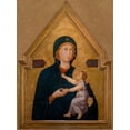 thumbnail image 2 of Illuminator, Unknown 13th Century Italian 19x24 Black Ornate Wood Framed with Double Matting Museum Art Print Titled - Madonna and Child, 2 of 4