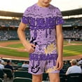 thumbnail image 2 of RMGVDSD Boys 2 Piece Ice Cream Baseball Shorts Sets Short Sleeve Tee Tops and Shorts Back To School Outfit for Kids Summer Clothes Kids Boy Clothes, 2 of 4