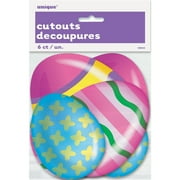 Paper Cutout Bright Egg Easter Decorations, 6ct