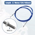 thumbnail image 3 of Unique Bargains 2pcs 12ft 3.7 Meter 146inch Marine Throttle Shift Remote Control Box Cable for Outboard Engine Boat, 3 of 8