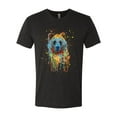 thumbnail image 2 of Bear Painting Splatter Abstract Art Animal Lover Mens Premium Tri Blend T-Shirt, Vintage Black, X-Large, 2 of 3
