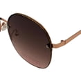 thumbnail image 3 of Isaac Mizrahi Womens Rose Gold Round Rimless Sunglass IM31265 RG, 3 of 6
