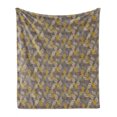 thumbnail image 1 of Leaves Soft Flannel Fleece Throw Blanket, Ornate Botanical Autumn Elements Monochrome Print, Cozy Plush for Indoor and Outdoor Use, 70" x 90", Mauve Taupe Multicolor, by Ambesonne, 1 of 5
