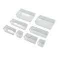 thumbnail image 3 of Caja de almacenamiento de plástico transparente PS 8 Uds caja organizadora transparente apilable de almacenamiento estratificado para herramientas de aparejos artesanales de joyería, 3 of 5