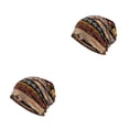 thumbnail image 3 of Thinsony Tuque Hijab Imprimé Floral Foulard Turban Mode Couvre-Chef Protection des Oreilles Femmes Bonnets de Nuit Coiffage Bonnet Café Floral 2 Ensembles, 3 of 6