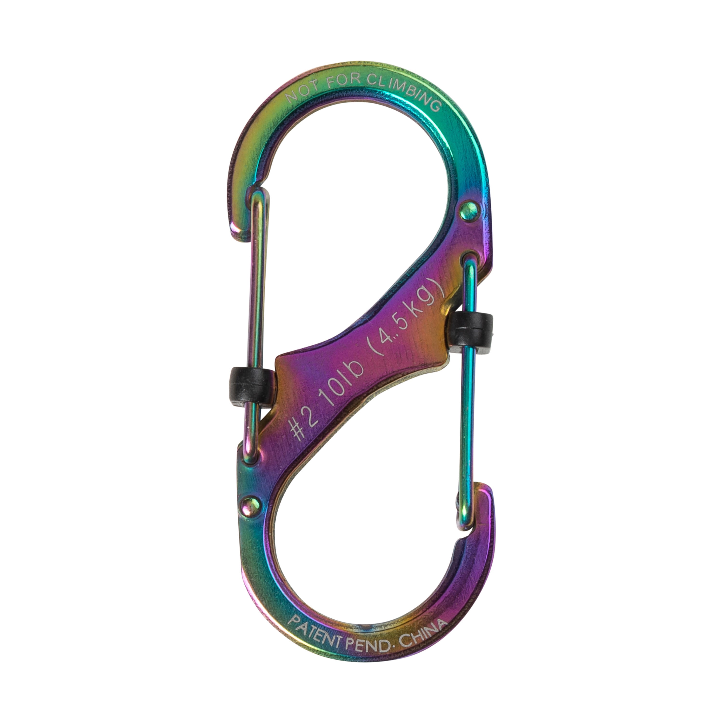 Nite Ize S-Biner SlideLock Stainless Steel - Secure Key Holder Carabiner with SlideLocks - Key & Keychain Organizer - Lockable Carabiner for Daily Use - Size 2, Spectrum (5 Pack)