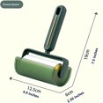 thumbnail image 2 of 1 rodillo de pelusa (verde) de 5 rollos, adecuado para todo tipo de telas, artefacto pegajoso eficaz para el cabello, pelusas de mascotas, polvo y finos, adhesivo de papel en rollo rasgable JM, 2 of 5