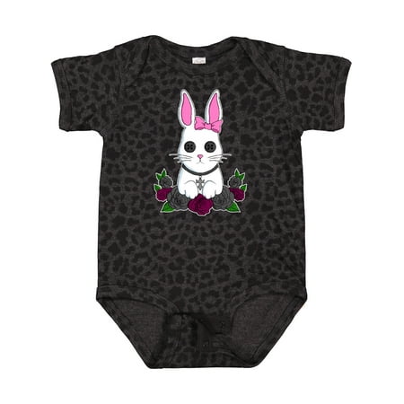 

Inktastic Cute Goth Bunny with Purple and Black Roses Gift Baby Boy or Baby Girl Bodysuit