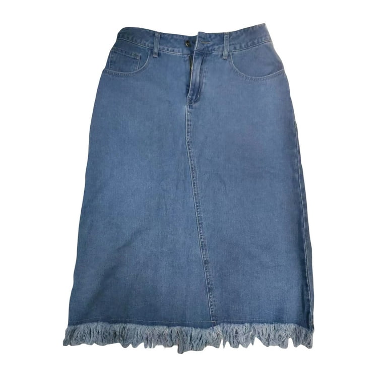 Walmart denim cheap maxi skirts