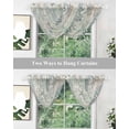 thumbnail image 5 of Waterfall Valances for Windows, Aqua Teal Coastal Kitchen Sheer Valance Curtains, Summer Beach Starfish Coral Nautical Rustic Rod Pocket Swag Valances for Living Room Bedroom, 47.2"x38.5", 2 Panel, 5 of 8