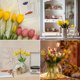 thumbnail image 3 of Ramo de 5 tulipanes artificiales de tacto realista: vibrantes flores rosas con tallos verdes for decorar la mesa del hogar, fiestas, bodas y San Valentín., 3 of 8