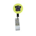 thumbnail image 1 of Checkerboard Lime Green Black Pug Retractable Badge Reel, 1 of 1