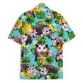 thumbnail image 3 of Tropical Opossum Pineapple Hawaiian Shirt For Men Floral Possum Mens Hawaiian Shirts Short Sleeve Button Down Shirt Men, 3 of 7