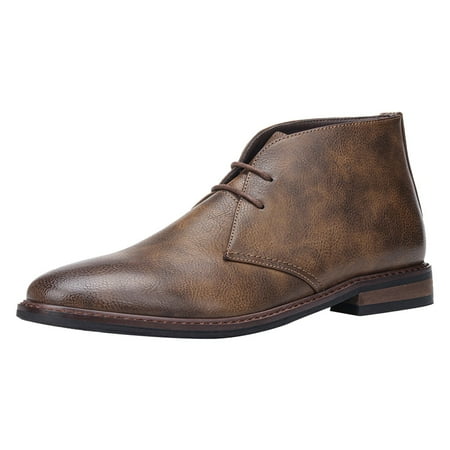 MIASHUI Mens Dress Shoes Classic Business Shoes Vintage Leather Boots For Men Classic Traditional Shoes Coffee 8.5