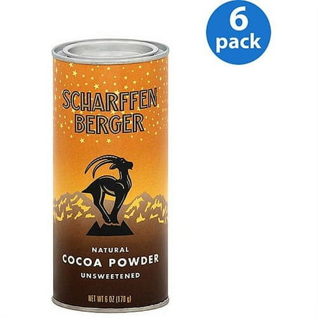 Scharffen Berger Natural Unsweetened Cocoa Powder, 6 oz, (Pack of 6)