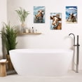 thumbnail image 2 of ZHONGYUTONG Bathroom Animal Wall Art 3 Pieces Cute Cow at the Beach Poster Funny Canvas Prints Modern Artwork Home Decor Framed (11.00" x 14.00" x 3PCS), 2 of 6