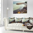 thumbnail image 2 of Designart Little Lagoon with Fishermen Africa - Seashore Throw Pillow - 18x18, 2 of 4