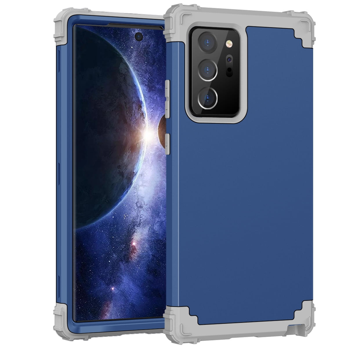 Blue 3 Layers MXX Case Compatible with Galaxy Note 20 Heavy Duty Protective Case with Rugged Rubber Shockproof Protection Cover for Galaxy Note 20 