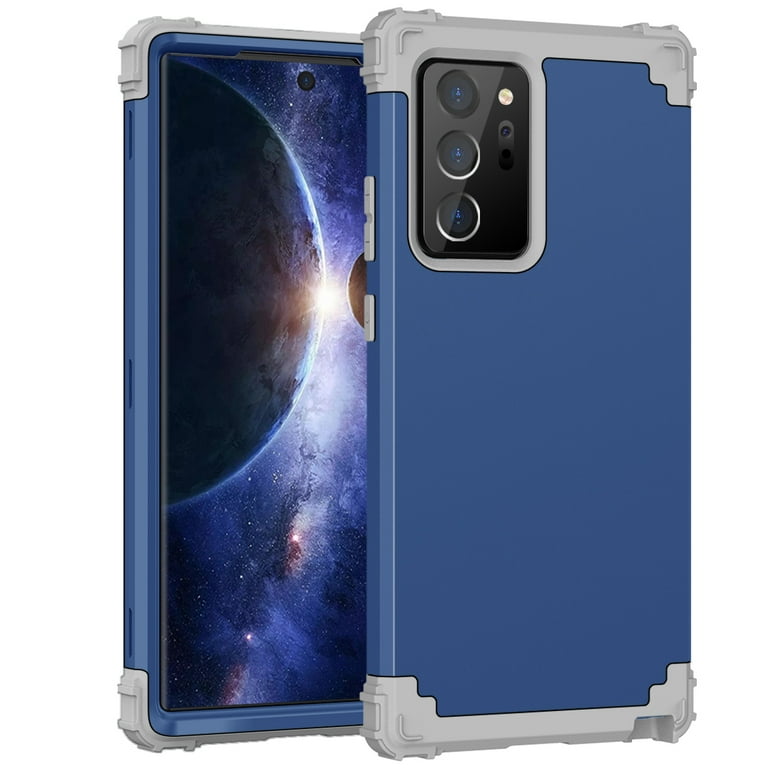 Allytech Galaxy Note 20 Ultra Case, 3 Layer Heavy Duty Shockproof Case Hard  PC Cover+Silicone Rubber Hybrid Sturdy Armor Full-Body Protective Case