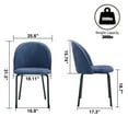 thumbnail image 2 of Noble House Dining chairs(2-pack),Plush Padded Comfort seat,Sturdy Metal Frame,Blue, 2 of 6