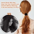 thumbnail image 4 of 4 Pcs Bandeau Élastique en Velours Accessoire Cheveux Queue de Cheval (Or), 4 of 5