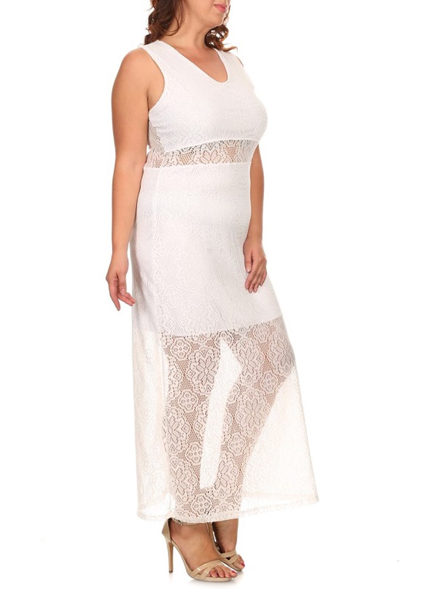 Ella Samani Women's Plus Size Lace Maxi Dress