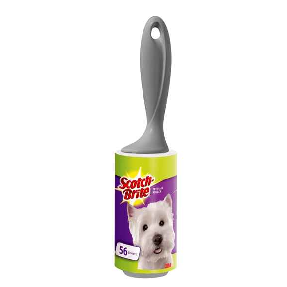 Scotch-Brite Pet Hair Pickup Lint Roller: 4 in. width (Natural) 56 sheets 839RS-56