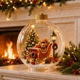 thumbnail image 2 of PLPPYFS Glowing Christmas Diorama Ornament, Light‑Up Mini Holiday Scene 3.54In, Christmas Hanging Diorama Ornament with Warm LED Light, Festive Keepsake for Tree, Mantel & Christmas Party Decor, 2 of 6