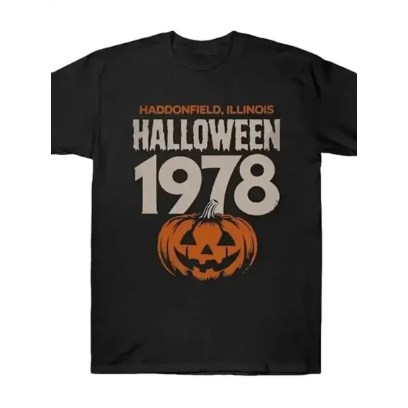 Vintage Michael Myers Halloween Horror Pumpkin Graphic Unisex T-shirt