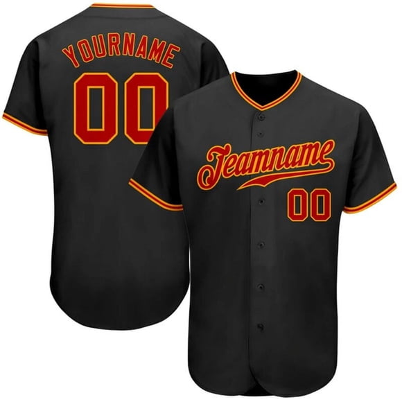 Vintage Black Custom Baseball Jersey Shirt 3D Printed Embroidered for Men and Women Shirt Casual Shirts Sportswear Tops