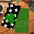 thumbnail image 2 of St Patricks Day Kitchen Towels Set of 2 Lucky Shamrock Dish Towel Tea Towels for Kitchen 16x27 Inch Absorbent Drying Cloth Cooking Baking Cleaning, 2 of 6