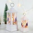 thumbnail image 4 of Mistaha Retro Wind Lamp Christmas Printing Pattern Home Night Light Christmas Desktop Decoration (Large white, 4 of 8
