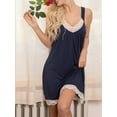 thumbnail image 5 of Avidlove Women Sleevless Nightgown V Neck Chemise Sleep Dress Nightwear Lace Nightdress Sleepwear, 5 of 6
