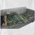 thumbnail image 6 of Wooden Print Soft Flannel Fleece Throw Blanket, Lumberjack Old Vintage Classic Deck Tree Forest Woods Natural Artwork, Cozy Plush for Indoor and Outdoor Use, 70" x 90", Sage Green Beige, by Ambesonne, 6 of 6