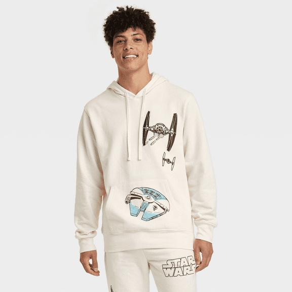 Men's Disney 100 Star Wars Graphic Pullover Sweatshirt - (Beige, Small)