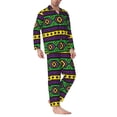 thumbnail image 2 of Hirioo Carnival Mardi Gras for Men's Pajama Sets 2 Piece Pjs Men's Long-Sleeved Pajama Set Button Down Sleepwear,S-XXL-, 2 of 7