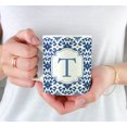 thumbnail image 3 of Koyal Wholesale Ceramic Coffee Mug, Moroccan Monogram  T, 3 of 5